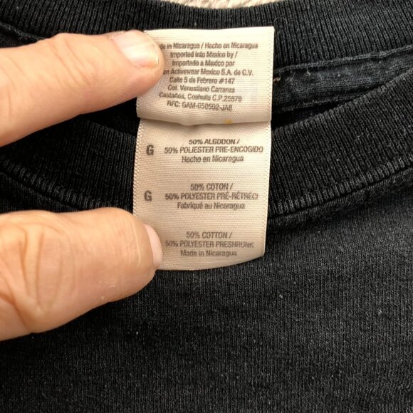 Gildan Men T-Shirt Large Short Sleeve Dry Blend GoDaddy Graphic Black Tee Casual - Picture 8 of 11